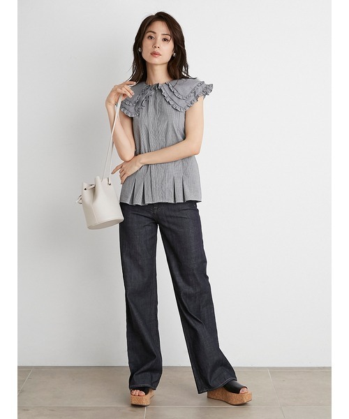 SNIDEL（スナイデル）の「ビッグカラーノースリブラウス（シャツ