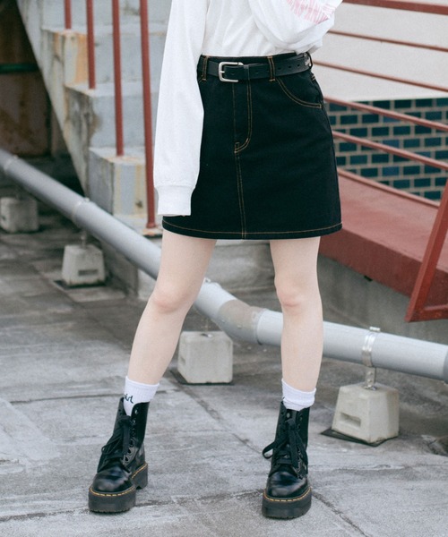 X-girl（エックスガール）の「BASIC MINI SKIRT（スカート）」 - WEAR