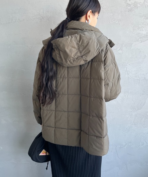 DANTON/ダントン] ストレッチナイロン フードダウンジャケット（ダウン