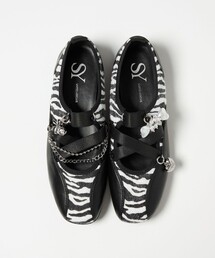ODETTE E ODILE｜オデット エ オディールのバレエシューズ（ゼブラ柄