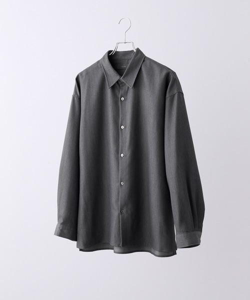 セール】【CLEL】Balloon Sleeve Loose Regular Collar Shirt