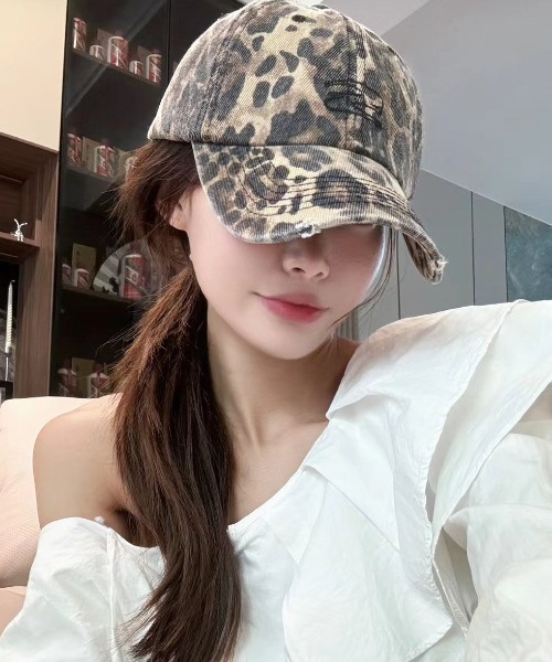 セール】【 2025SS NEW CAP 】レオパード 豹柄 刺繍 ロゴ ベースボール