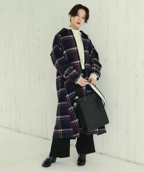 PAGEBOY（ページボーイ）の「BIGチェックステンカラーコート（ステン