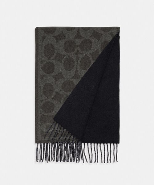 リバーシブル シグネチャー カシミヤ マフラー（マフラー）｜COACH