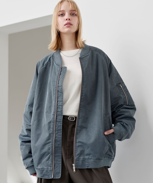 ヴィンテージ加工ビッグMA-1ボンバージャケット（MA-1）｜ASTRONOMY