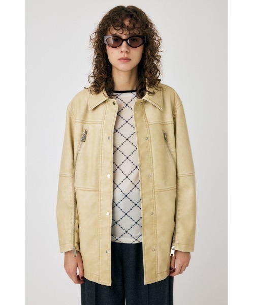 セール】AGED F/LEATHER MIDDLE ジャケット（その他アウター）｜MOUSSY