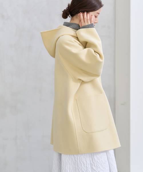 IENA（イエナ）の「SUPER120 ダブルフェイスフードコート（その他