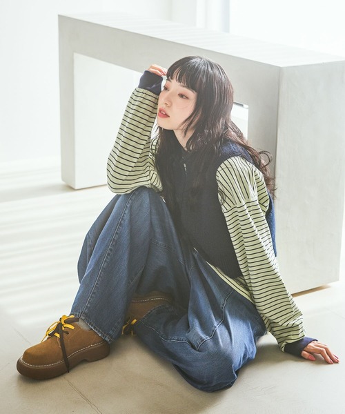 niko and（ニコアンド）の「[NKJ 2026SS] 3Dドロップデニムパンツ