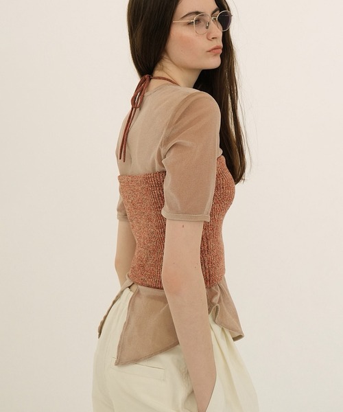 セール】HEATHER COTTON KNIT TUBETOP（チューブトップ）｜CLANE