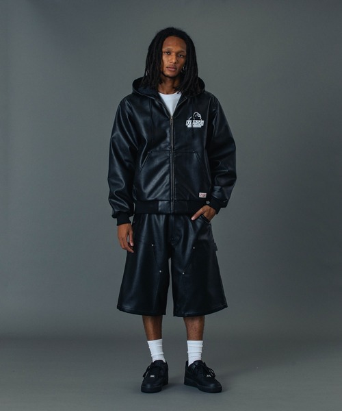 FAUX LEATHER HOODED WORK JACKET（その他アウター）｜XLARGE