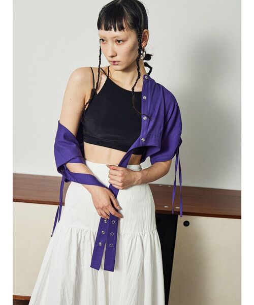 UN3D.（アンスリード）の「クロスベルトショートシャツ（シャツ