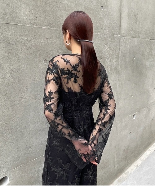 セール】SPANGLE LACE ROMPERS（サロペット/オーバーオール）｜Ameri