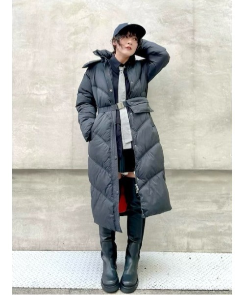 セール】COPENHAGUE パッド入りロングオーバーコート（ダウン