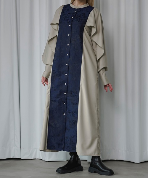 Ezick（エジック）の「Jacquard line シャツドレス（シャツワンピース