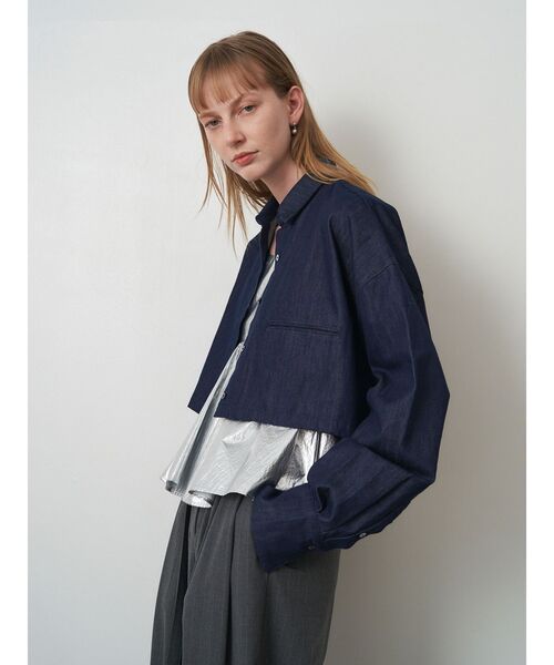 ELENDEEK（エレンディーク）の「クロップドシャツブラウス（シャツ