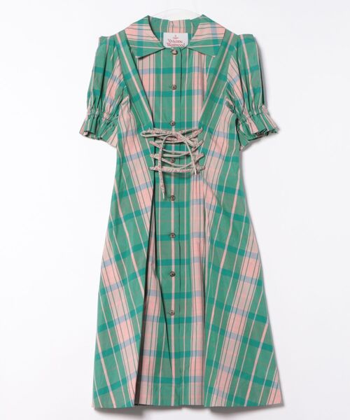 Vivienne Westwood（ヴィヴィアンウエストウッド）の「ｺｯﾄﾝｼﾙｸﾀｰﾀﾝﾁｪｯｸ