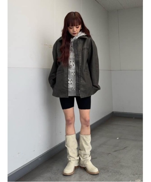 セール】VINTAGE BOXY F/LEATHER JK ヴィンテージ ボキシー フェイク