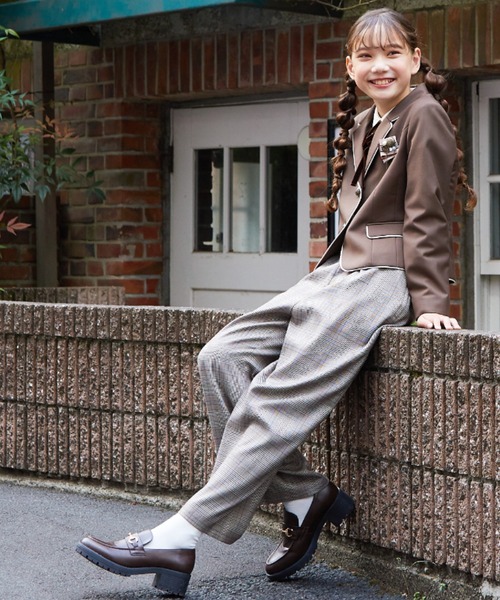 ELLE en noir（エルアンノアール）の「【卒服】ブレザーワイドパンツ