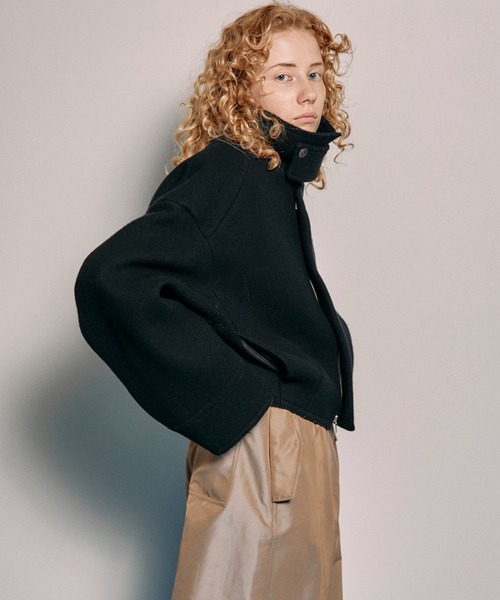 Soutien Colored Melton Short Coat/ステンカラーメルトンショート