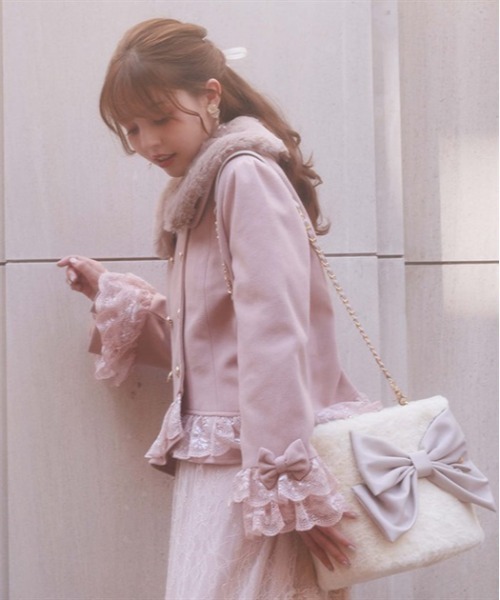 axes femme（アクシーズファム）の「裾レースショートコート（ステン