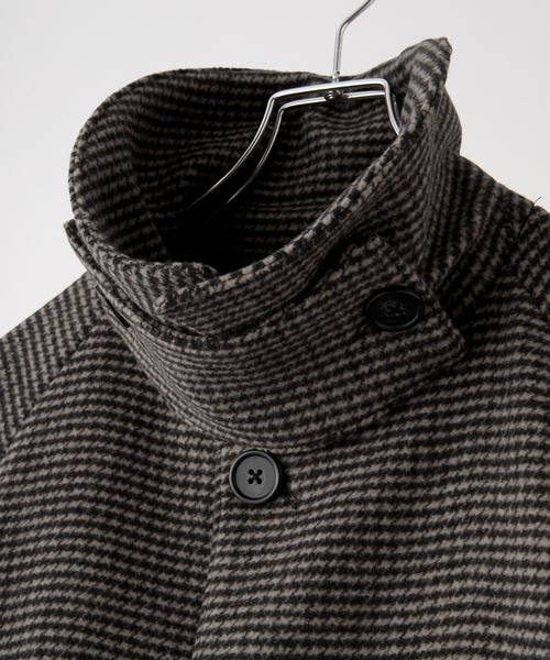 CLEL】Wool Blend Tech Melton Soutien Collar Coat / ウールブレンド