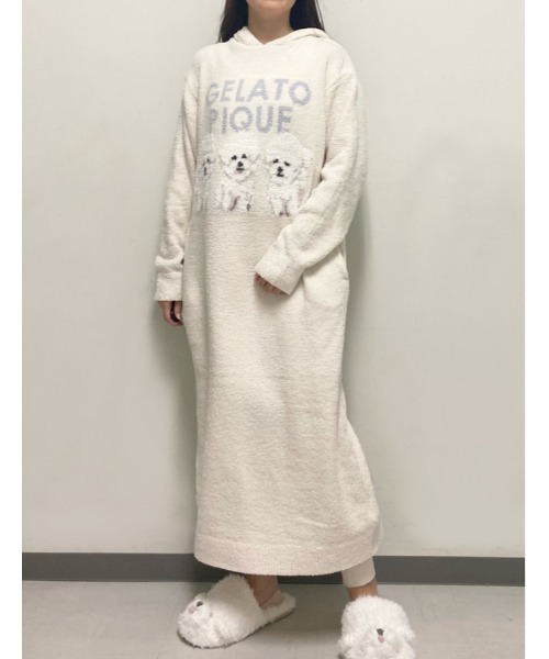 gelato pique（ジェラートピケ）の「モチーフジャガードフード付き