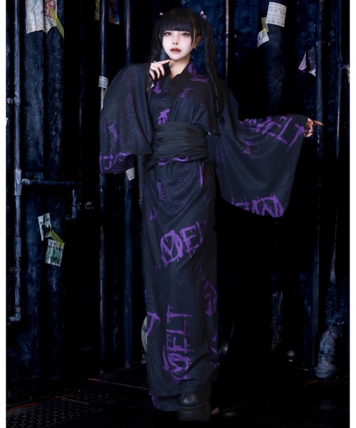 Amilige（アミリージュ）の「MELT Bear総柄浴衣（浴衣）」 - WEAR