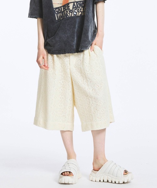 UNISEX》Crochet Like Mesh Prime-Wide Shorts/クロシェライクメッシュ