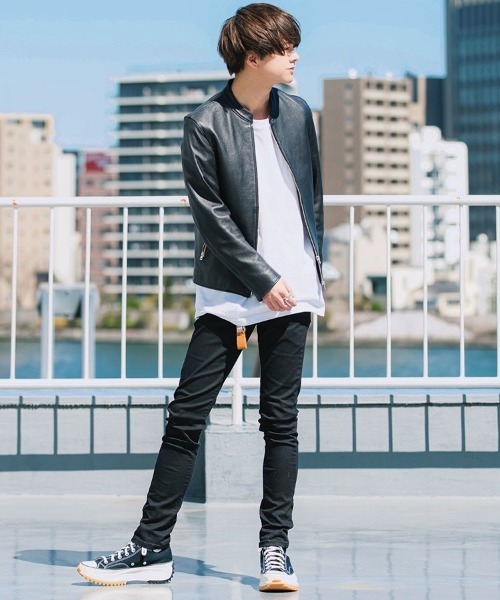 LIDNM（リドム）の「LAMB LEATHER SINGLE RIDERS（ライダース