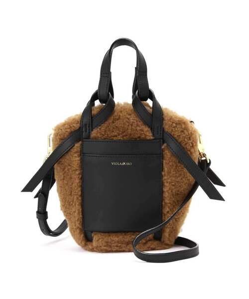 VIOLAd'ORO (ヴィオラドーロ) ムートンエコファーポケットトート