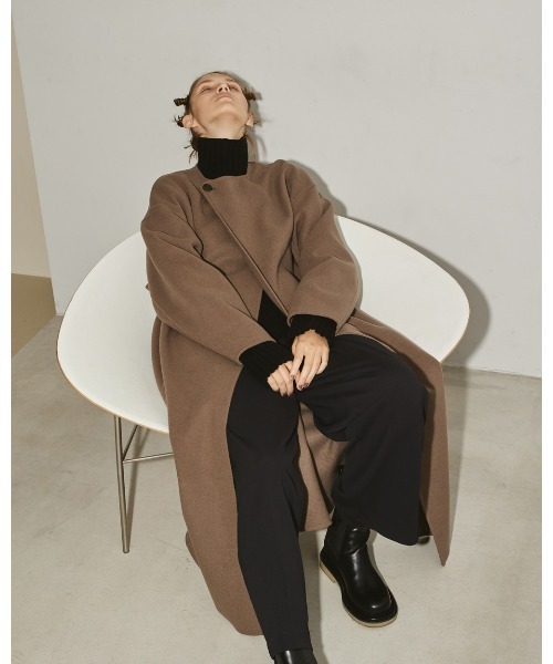 TODAYFUL（トゥデイフル）の「ストールウールコート（ノーカラーコート