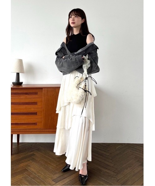 FRAY I.D（フレイアイディー）の「アシメティアードスカートコンビ