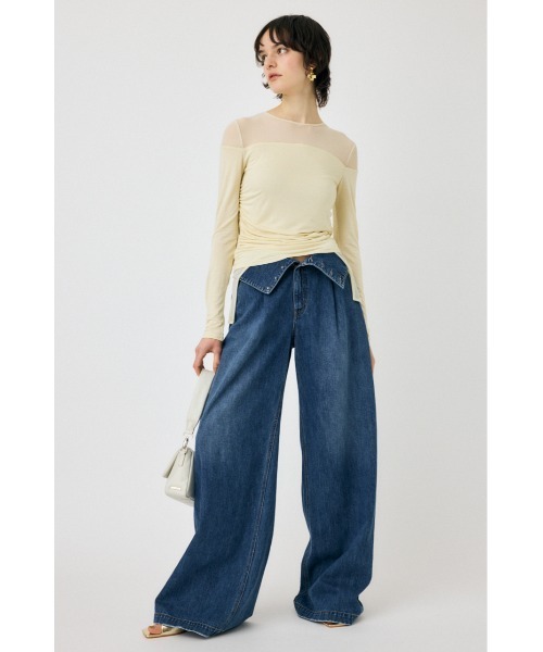 MOUSSY（マウジー）の「CORSET DESIGN バギーデニム（デニムパンツ
