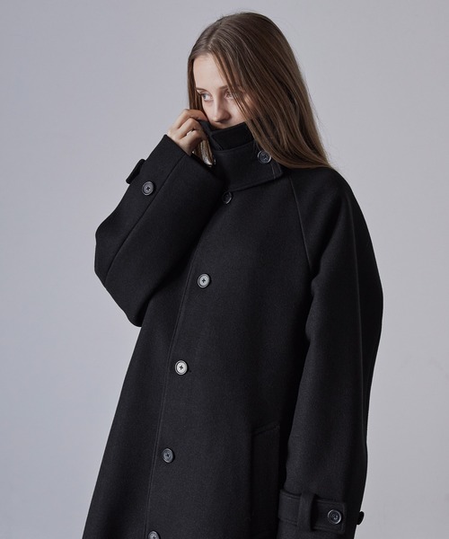 CLEL】Tech Melton Loose Soutien Collar Coat/テックメルトン ルーズ