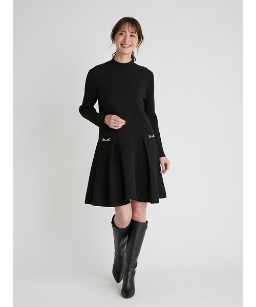 CELFORD（セルフォード）の「◇ロゴふくれジャガードニットワンピース