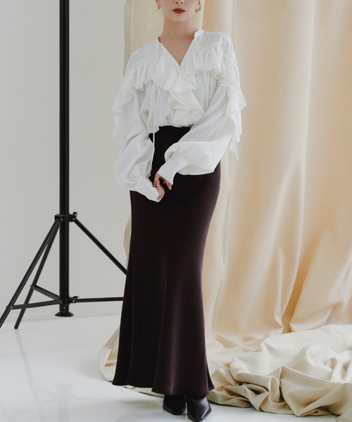 サテンナロースカート（スカート）｜anuans（アニュアンス）の