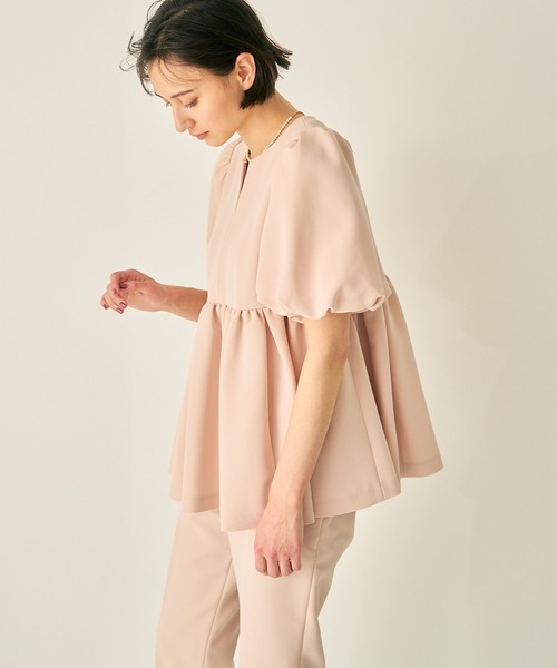 ANAYI（アナイ）の「ライトダブルクロスペプラムブラウス（シャツ