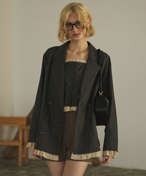 frill layered design jacket / フリルレイヤードデザインジャケット