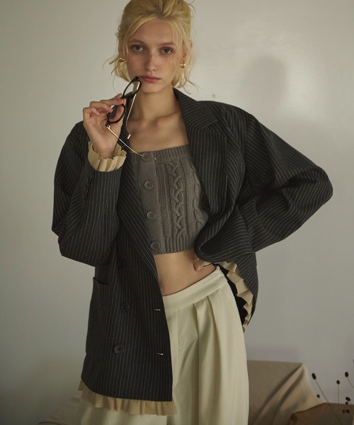 loin nuit（ロワンニュイ）の「frill layered design jacket / フリル