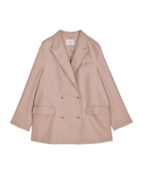 Ameri（アメリ）の「LUSTER SYNTHETIC LEATHER JACKET（テーラード