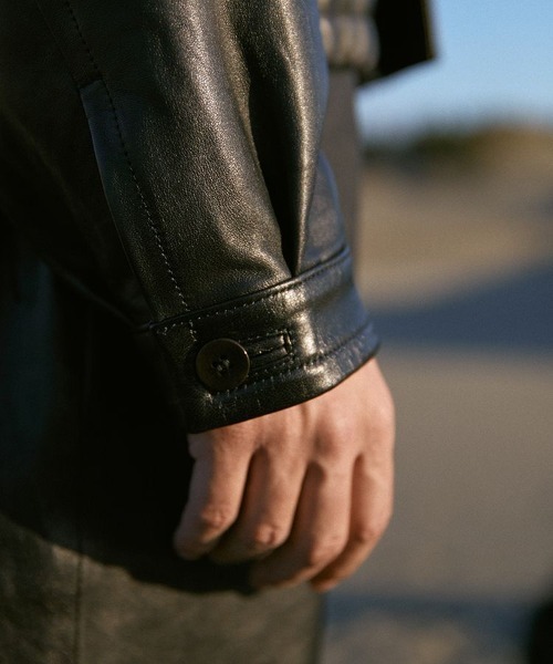LIDNM（リドム）の「LEATHER SHORT BLOUSON（ブルゾン）」 - WEAR