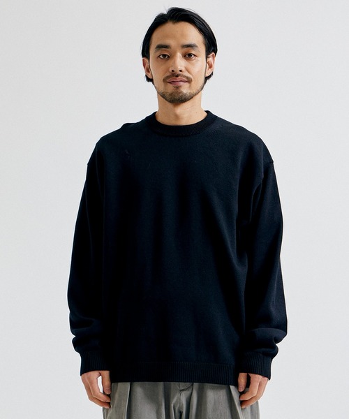 ATON/エイトン】WOOL WASHI CREWNECK SWEATER/ウール和紙クルーネック