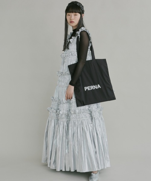 PERNA（ペルナ）の「ギャザーキャミフリルワンピース（ワンピース