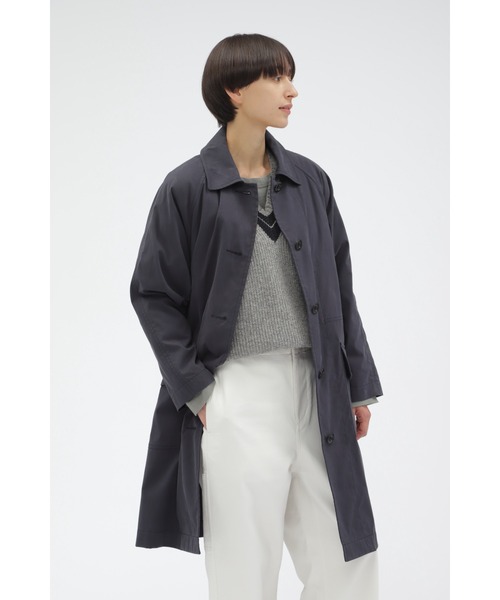 MHL.（エムエイチエル）の「WORN COTTON NYLON（ステンカラーコート