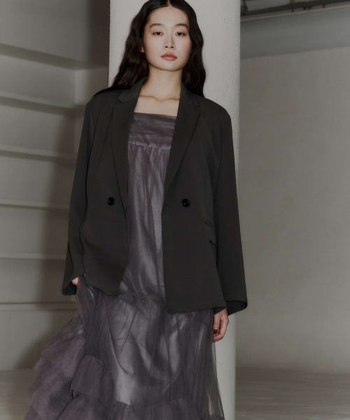 2点セットアイテム】ボリュームチュールジャケットセットドレス