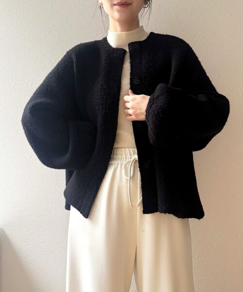 パフ袖ニットコート（カーディガン/ボレロ）｜BEARDSLEY（ビアズリー