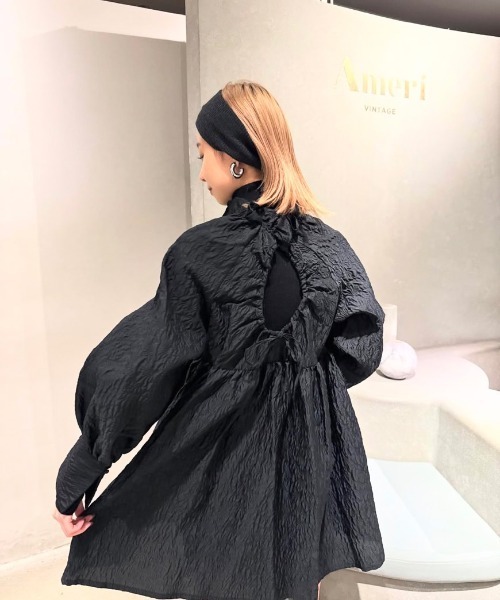 Ameri（アメリ）の「BUMPY VOLUME MINI DRESS（ワンピース）」 - WEAR