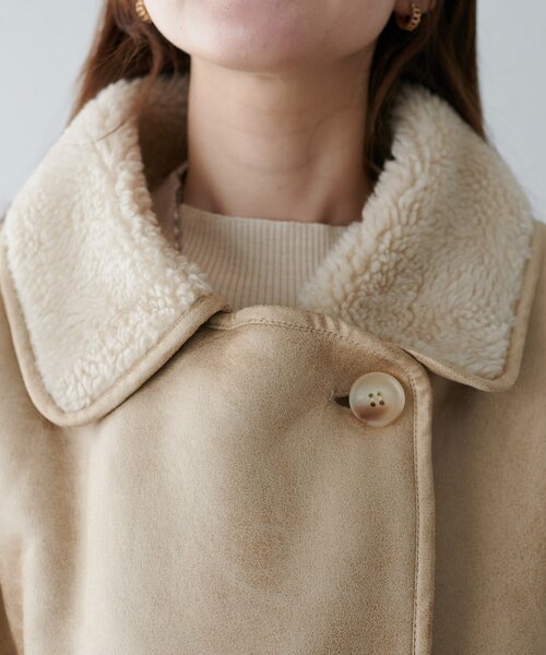 フェイクムートンミドルコート（ムートンコート）｜DISCOAT（ディス
