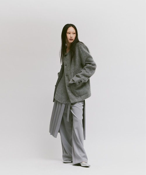 FEKETE（フェケテ）の「NO COLLAR WOOL SHAGGY JACKET / ノーカラー