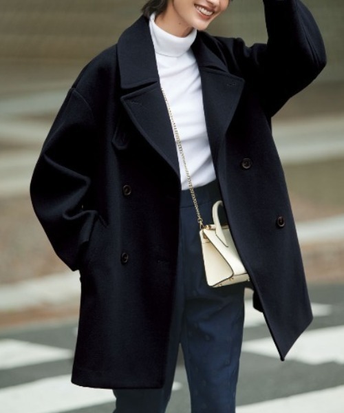 IEDIT メルトンライクカットソーでらくちんな こなれシルエットの